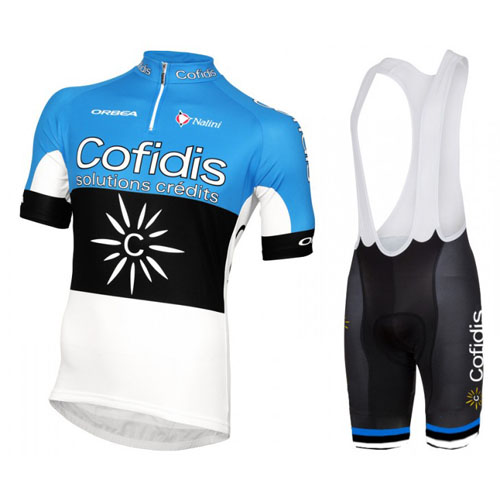 2016 Maillot Cofidis Tirantes Mangas Cortas celeste Y Negro